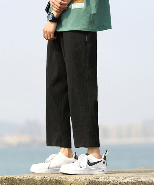 HOOK(フック)の「【HOOK】【2021新作】 涼感素材 9分丈リラックス チノパンツ(チノパンツ・メンズ・ブラック/グリーン/ダークグレー・M/L/XL/XXL)」の22枚目の写真