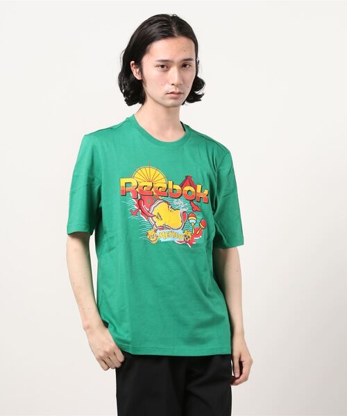 Reebok(リーボック)の「クラシックス Tシャツ / Classics T-Shirt(Tシャツ/カットソー・メンズ・ホワイト/グリーン・SMALL/MEDIUM/LARGE/X-LARGE/XX-LARGE/X-SMALL/XXX-LARGE)」の10枚目の写真