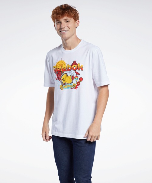 Reebok(リーボック)の「クラシックス Tシャツ / Classics T-Shirt(Tシャツ/カットソー・メンズ・ホワイト/グリーン・SMALL/MEDIUM/LARGE/X-LARGE/XX-LARGE/X-SMALL/XXX-LARGE)」の3枚目の写真