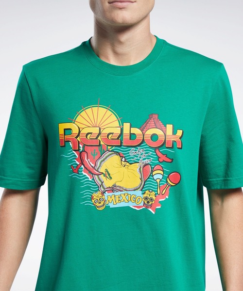 Reebok(リーボック)の「クラシックス Tシャツ / Classics T-Shirt(Tシャツ/カットソー・メンズ・ホワイト/グリーン・SMALL/MEDIUM/LARGE/X-LARGE/XX-LARGE/X-SMALL/XXX-LARGE)」の8枚目の写真
