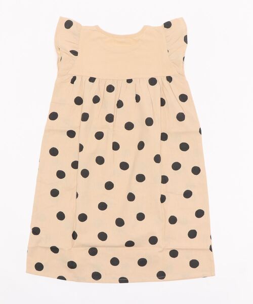 DISCOAT(ディスコート)の「【キッズ】EC店舗限定綿麻フリルプリントワンピース(ワンピース・キッズ・ベージュ/ネイビー/バイオレット・120/130)」の4枚目の写真