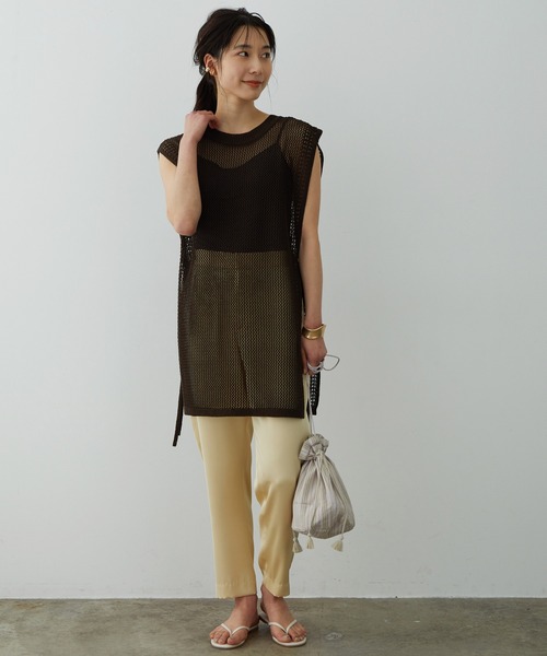 SALON adam et rope'(サロン アダム エ ロペ)の「コードストライプポーチ(ショルダーバッグ・レディース・グレー/オレンジ・FREE)」の11枚目の写真