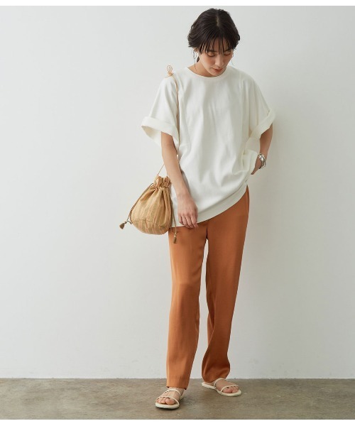 SALON adam et rope'(サロン アダム エ ロペ)の「コードストライプポーチ(ショルダーバッグ・レディース・グレー/オレンジ・FREE)」の12枚目の写真