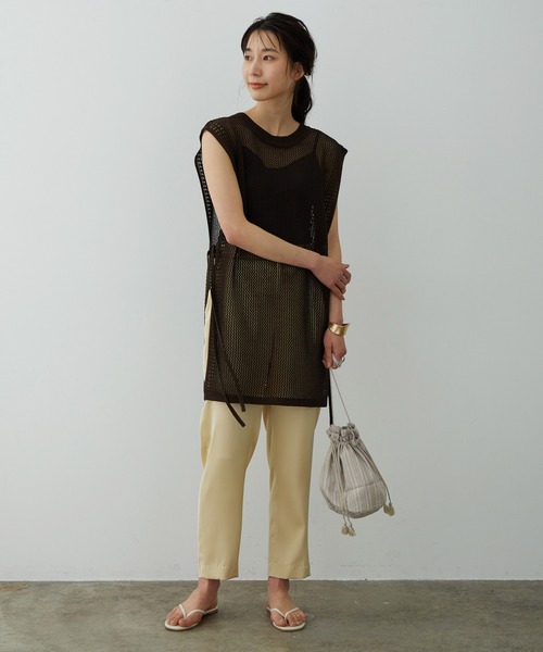 SALON adam et rope'(サロン アダム エ ロペ)の「コードストライプポーチ(ショルダーバッグ・レディース・グレー/オレンジ・FREE)」の13枚目の写真