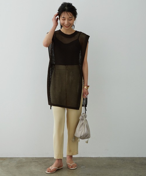 SALON adam et rope'(サロン アダム エ ロペ)の「コードストライプポーチ(ショルダーバッグ・レディース・グレー/オレンジ・FREE)」の15枚目の写真