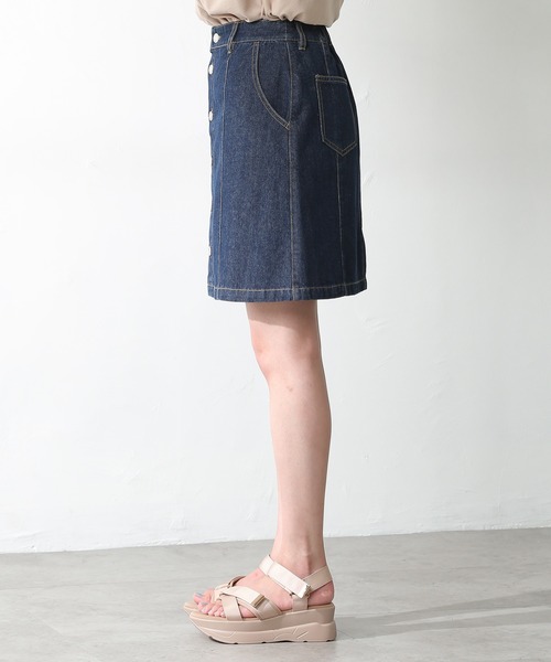Honeys（ハニーズ）の「デニム台形スカート（デニムスカート）」 - WEAR