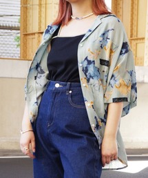 179/WG | ビンテージプリント開襟シャツ(シャツ/ブラウス)