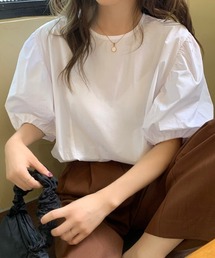 ABITOKYO | パフスリーブクルーネックブラウス(シャツ/ブラウス)