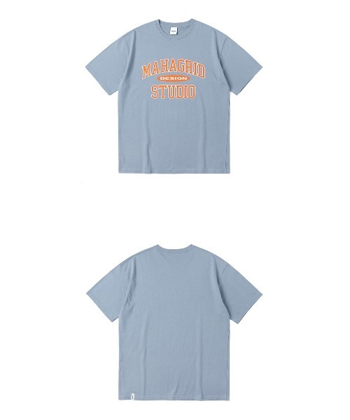 MAHAGRID（マハグリッド）の「『mahagrid/マハグリッド』COLLEGE LOGO TEE/カレッジ ロゴ 半袖Tシャツ（Tシャツ/カットソー・メンズ・ホワイト/ブラック/ネイビー/ブルー/アイボリー/ブラック×グレー・M/L/XL/S）」の15枚目の写真