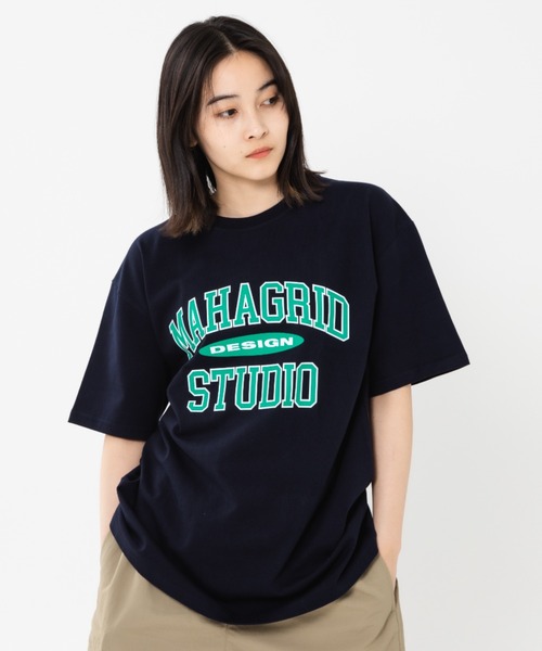 mahagrid/マハグリッド』COLLEGE LOGO TEE/カレッジ ロゴ 半袖Tシャツ