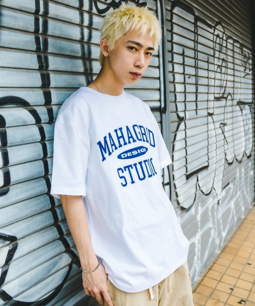 mahagrid/マハグリッド』COLLEGE LOGO TEE/カレッジ ロゴ 半袖Tシャツ