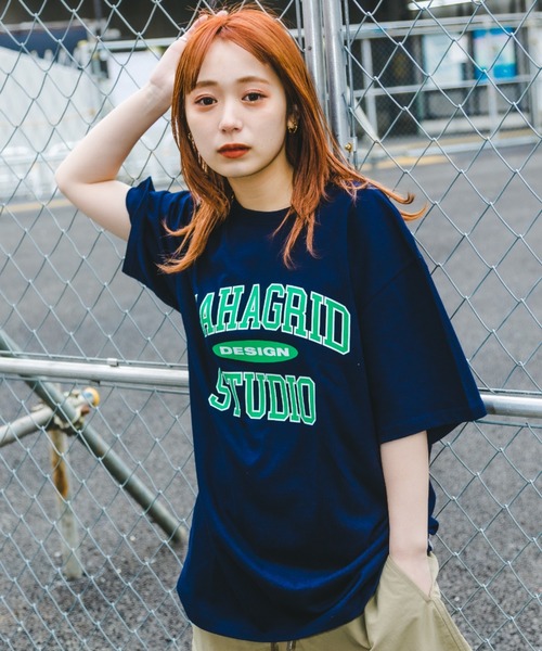 mahagrid/マハグリッド』COLLEGE LOGO TEE/カレッジ ロゴ 半袖Tシャツ
