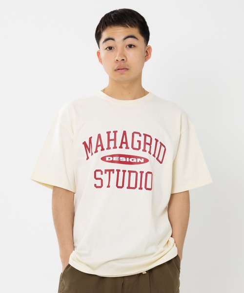 mahagrid/マハグリッド』COLLEGE LOGO TEE/カレッジ ロゴ 半袖Tシャツ