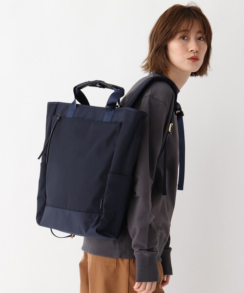 anello(アネロ)の「◆anello/アネロ NOAH 撥水 2WAY トートリュック(バックパック/リュック・レディース・ブラック/ネイビー/グレー/オリーブ/レッド系1・99)」の4枚目の写真