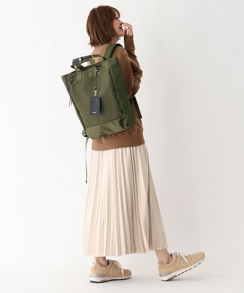 anello(アネロ)の「◆anello/アネロ NOAH 撥水 2WAY トートリュック(バックパック/リュック・レディース・ブラック/ネイビー/グレー/オリーブ/レッド系1・99)」の8枚目の写真