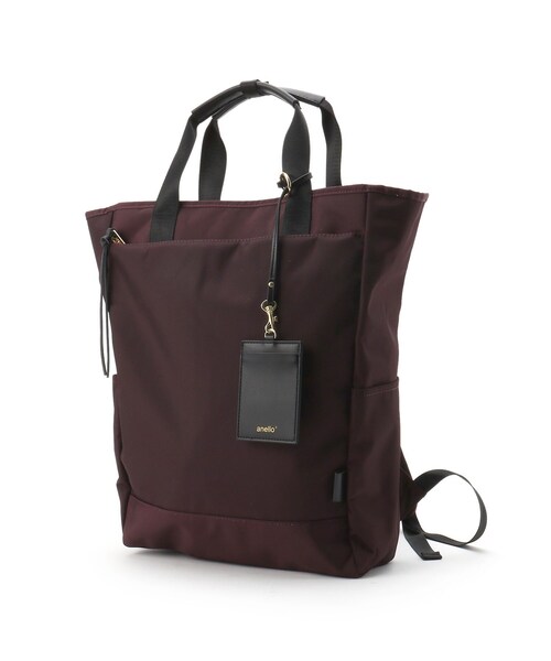 anello(アネロ)の「◆anello/アネロ NOAH 撥水 2WAY トートリュック(バックパック/リュック・レディース・ブラック/ネイビー/グレー/オリーブ/レッド系1・99)」の6枚目の写真