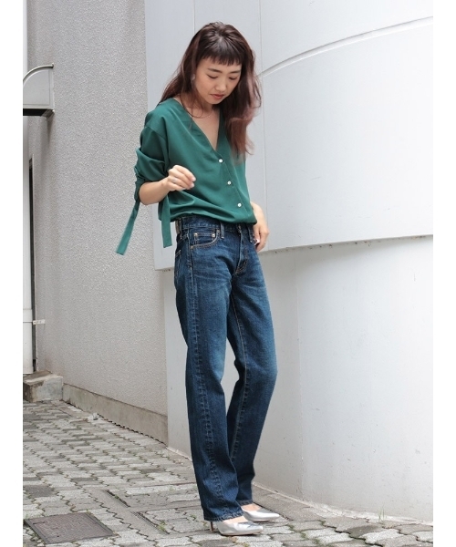 Ungrid（アングリッド）の「加工デニムパンツ（デニムパンツ・レディース・ブルー・24inch）」の5枚目の写真