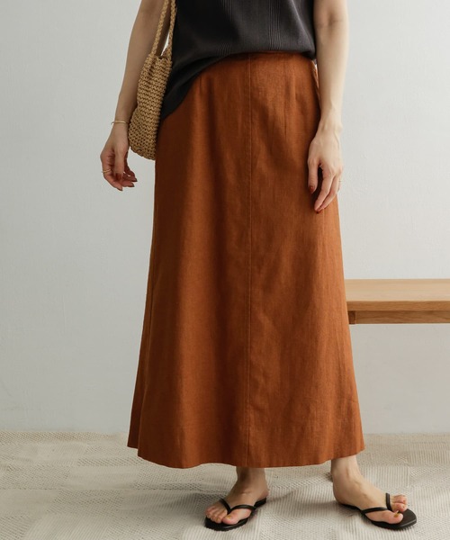 URBAN RESEARCH DOORS(アーバンリサーチドアーズ)の「ラミーイージーセミフレアスカート(スカート・レディース・ライトグレー/ブラック/ブラウン・ONE)」の4枚目の写真