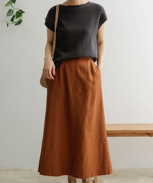 URBAN RESEARCH DOORS(アーバンリサーチドアーズ)の「ラミーイージーセミフレアスカート(スカート・レディース・ライトグレー/ブラック/ブラウン・ONE)」の6枚目の写真