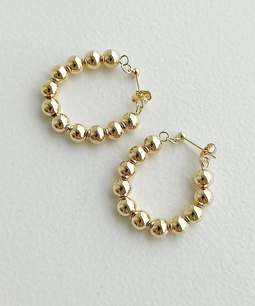 apres jour mignon(アプレジュールミニョン)の「【apresjour mignon×ARIAZ】ボールフープピアス(ピアス(両耳用)・レディース・その他/ゴールド/シルバー・ONESIZE)」の4枚目の写真