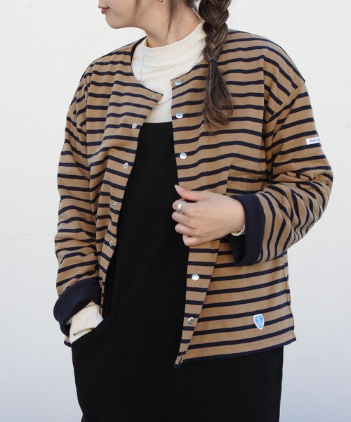 ORCIVAL(オーシバル)の「ORCIVAL/オーシバル コットンモヨン×フリース カーディガン COTTON MOYEN×FLEECE CARDIGAN #ORC-0027CMJ(カーディガン/ボレロ・レディース・ナチュラル/ブラック/ネイビー/ベージュ/キャメル・2/1)」の5枚目の写真