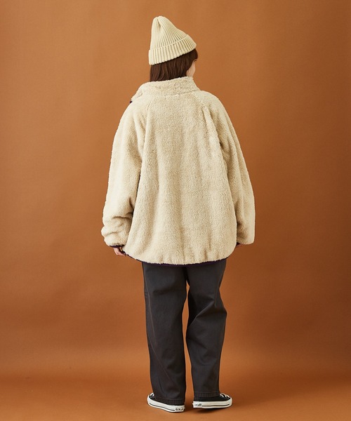 CUBE SUGAR（キューブシュガー）の「ソフトボア アウトドア ジップアップ ブルゾン（ブルゾン・レディース・マルチ/チャコールグレー/ブラウン/ナチュラル・M）」の17枚目の写真