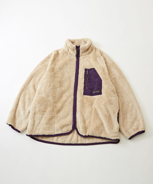 CUBE SUGAR（キューブシュガー）の「ソフトボア アウトドア ジップアップ ブルゾン（ブルゾン・レディース・マルチ/チャコールグレー/ブラウン/ナチュラル・M）」の14枚目の写真