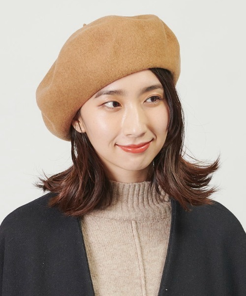 milsa（ミルサ）の「milsa Basque Beret（ハンチング/ベレー帽・レディース・キャメル/オフホワイト/ブルー/ブラック/ワイン/グレー・M/57.5cm）」の5枚目の写真