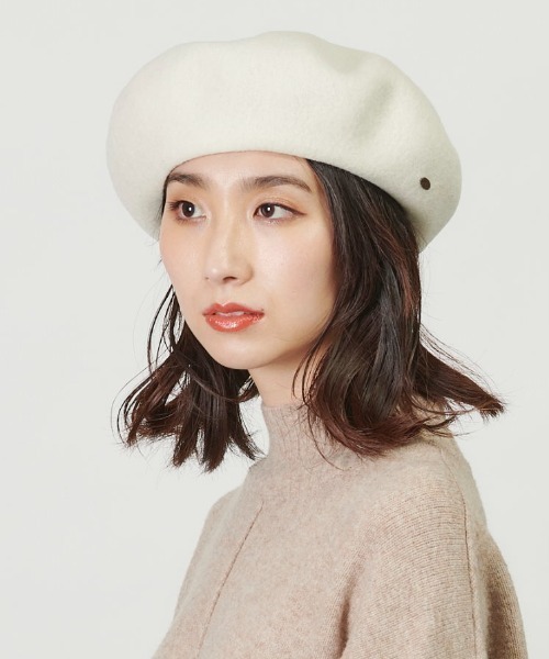 milsa（ミルサ）の「milsa Basque Beret（ハンチング/ベレー帽・レディース・キャメル/オフホワイト/ブルー/ブラック/ワイン/グレー・M/57.5cm）」の2枚目の写真