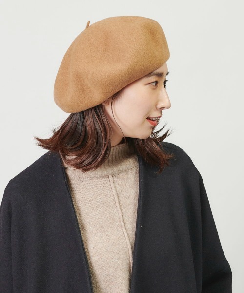 milsa（ミルサ）の「milsa Basque Beret（ハンチング/ベレー帽・レディース・キャメル/オフホワイト/ブルー/ブラック/ワイン/グレー・M/57.5cm）」の16枚目の写真