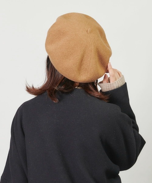 milsa（ミルサ）の「milsa Basque Beret（ハンチング/ベレー帽・レディース・キャメル/オフホワイト/ブルー/ブラック/ワイン/グレー・M/57.5cm）」の10枚目の写真
