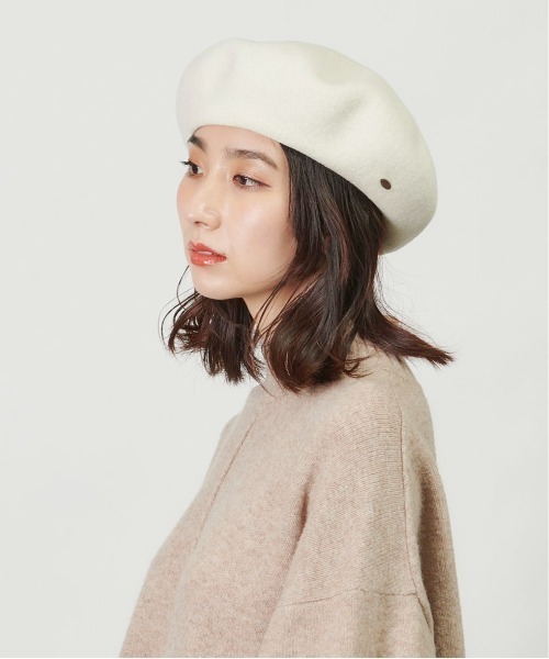 milsa（ミルサ）の「milsa Basque Beret（ハンチング/ベレー帽・レディース・キャメル/オフホワイト/ブルー/ブラック/ワイン/グレー・M/57.5cm）」の17枚目の写真