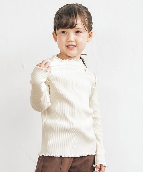 apres les cours（アプレレクール）の「メロウリブTシャツ（Tシャツ/カットソー・キッズ・ブルー/その他2/ミント/アイボリー/ブラウン/オレンジ・100/110/140/90/80/120/130）」の2枚目の写真