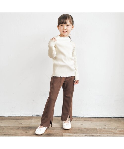 apres les cours（アプレレクール）の「メロウリブTシャツ（Tシャツ/カットソー・キッズ・ブルー/その他2/ミント/アイボリー/ブラウン/オレンジ・100/110/140/90/80/120/130）」の7枚目の写真