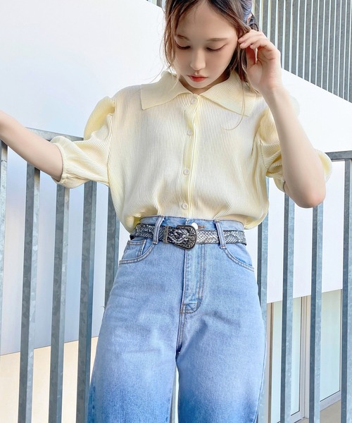 Figments（フィグメンツ）の「クリスタルプリーツブラウス（シャツ/ブラウス・レディース・キナリ/ブラック・FREE）」の2枚目の写真