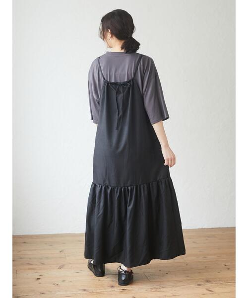 ELENCARE DUE(エレンカーレデュエ)の「・ELENCARE DUE SET2点 Tシャツ×ワンピ*(ワンピース・レディース・ブラック/ベージュ/ライトベージュ・FREE)」の14枚目の写真