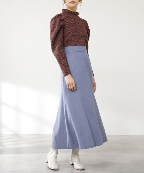 N.（N. Natural Beauty Basic）（エヌエヌナチュラルビューティーベーシック）の「【WEB限定カラー】ピーチマーメードスカート（スカート・レディース・パープル/モカ/ブルー/レッド/グリーン/グレー・MEDIUM）」の5枚目の写真