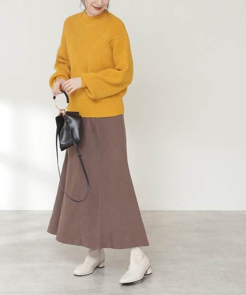 N.（N. Natural Beauty Basic）（エヌエヌナチュラルビューティーベーシック）の「【WEB限定カラー】ピーチマーメードスカート（スカート・レディース・パープル/モカ/ブルー/レッド/グリーン/グレー・MEDIUM）」の3枚目の写真