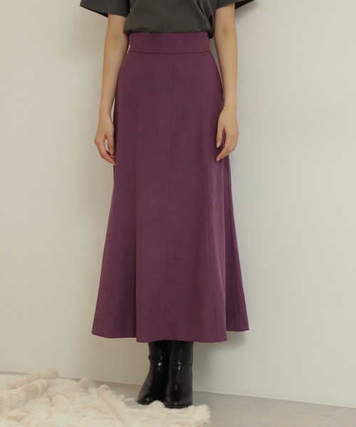 N.（N. Natural Beauty Basic）（エヌエヌナチュラルビューティーベーシック）の「【WEB限定カラー】ピーチマーメードスカート（スカート・レディース・パープル/モカ/ブルー/レッド/グリーン/グレー・MEDIUM）」の17枚目の写真