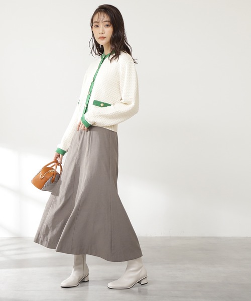 N.（N. Natural Beauty Basic）（エヌエヌナチュラルビューティーベーシック）の「【WEB限定カラー】ピーチマーメードスカート（スカート・レディース・パープル/モカ/ブルー/レッド/グリーン/グレー・MEDIUM）」の21枚目の写真