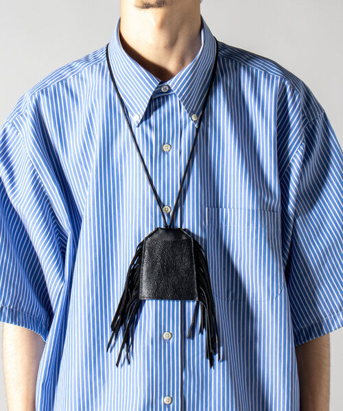 GLOSTER（グロスター）の「【GLOSTER/グロスター】JAPAN MADE リメイクレザー キーネックレス（ネックレス・メンズ・ブラック・FREE）」の3枚目の写真