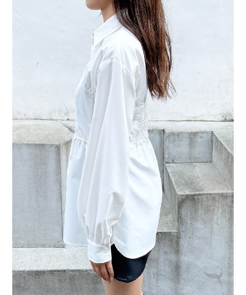 ENVYM（アンビー）の「ビスチェＢｌｏｕｓｅ（シャツ/ブラウス・レディース・ホワイト/ベージュ/ブラック・FREE）」の5枚目の写真