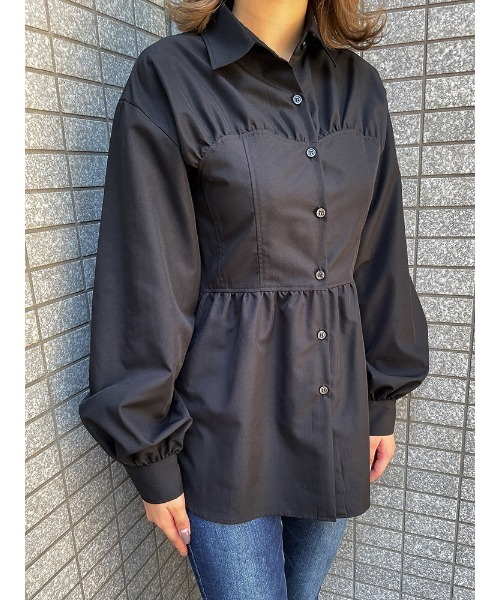 ENVYM（アンビー）の「ビスチェＢｌｏｕｓｅ（シャツ/ブラウス・レディース・ホワイト/ベージュ/ブラック・FREE）」の11枚目の写真