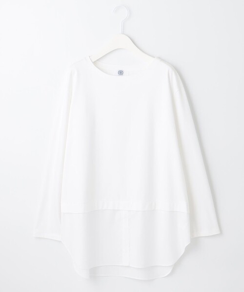 J.PRESS(ジェイプレス)の「【接触冷感・UVケア】レイヤードジャージー カットソー(Tシャツ/カットソー・レディース・ホワイト系/ブラック系1/ネイビー系1・LARGE/MEDIUM)」の7枚目の写真