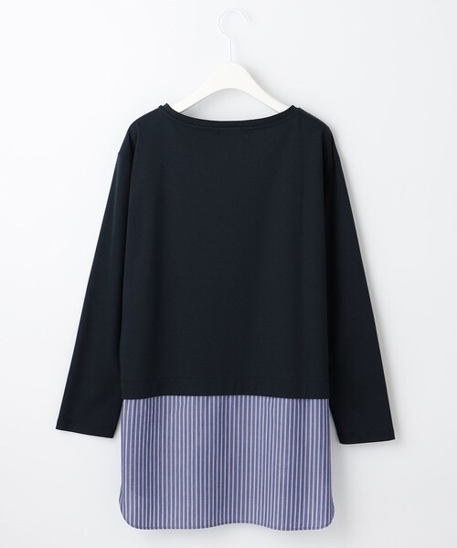 J.PRESS(ジェイプレス)の「【接触冷感・UVケア】レイヤードジャージー カットソー(Tシャツ/カットソー・レディース・ホワイト系/ブラック系1/ネイビー系1・LARGE/MEDIUM)」の13枚目の写真