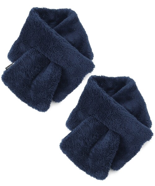 BASECONTROL（ベースコントロール）の「◆ボアフリース リバーシブル 差し込みマフラー（ストール/ショール・メンズ・ブラック/ネイビー/ダークグレー/ブラック系/ベージュ系・99）」の5枚目の写真