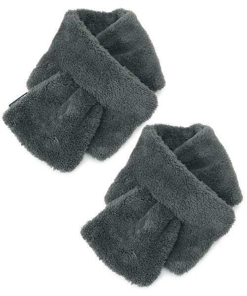 BASECONTROL（ベースコントロール）の「◆ボアフリース リバーシブル 差し込みマフラー（ストール/ショール・メンズ・ブラック/ネイビー/ダークグレー/ブラック系/ベージュ系・99）」の7枚目の写真