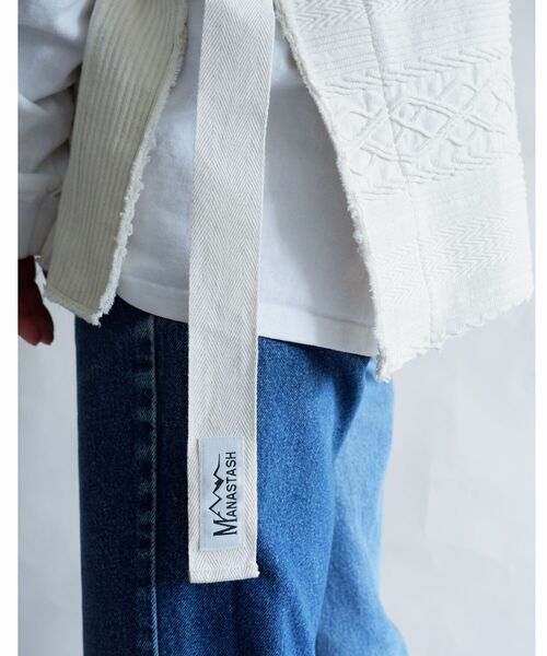 MANASTASH（マナスタッシュ）の「MANASTASH/マナスタッシュ　W's PATCHWORK VEST　パッチワークベスト（ベスト・レディース・ブラック/ナチュラル・MEDIUM）」の8枚目の写真