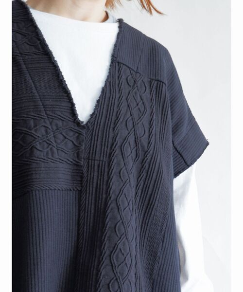 MANASTASH（マナスタッシュ）の「MANASTASH/マナスタッシュ　W's PATCHWORK VEST　パッチワークベスト（ベスト・レディース・ブラック/ナチュラル・MEDIUM）」の11枚目の写真