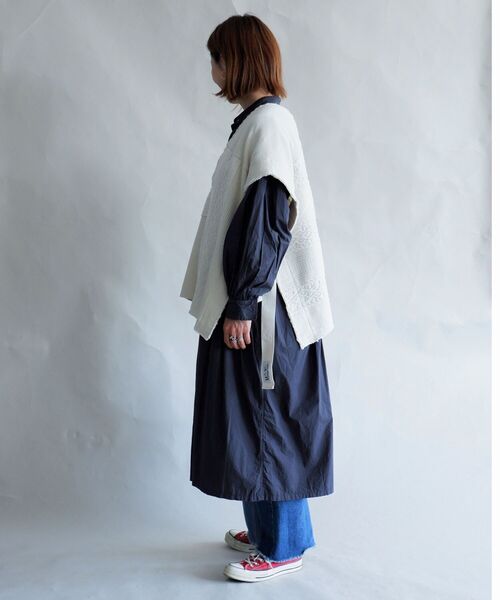 MANASTASH（マナスタッシュ）の「MANASTASH/マナスタッシュ　W's PATCHWORK VEST　パッチワークベスト（ベスト・レディース・ブラック/ナチュラル・MEDIUM）」の7枚目の写真